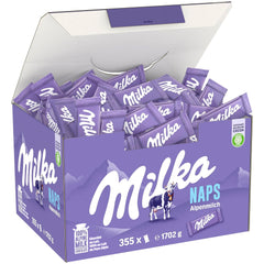 Milka Naps Alpine Milk – Mini csokoládé négyzetek finom alpesi tejcsokoládéból – 1 x 1,7 kg