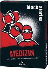 Mózes. Black Stories Medicine – 50 rejtvény az orvostudomány világából származó esetekkel, egy bűnügyi kártyajáték játékváltozatokkal és pontjelzőkkel, egy kirakós játék tizenéveseknek és felnőtteknek.