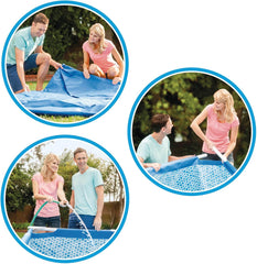 3 m x 76 cm fémvázas medence szűrőszivattyúval 4485 liter kék 305 x 76 cm 28202UK