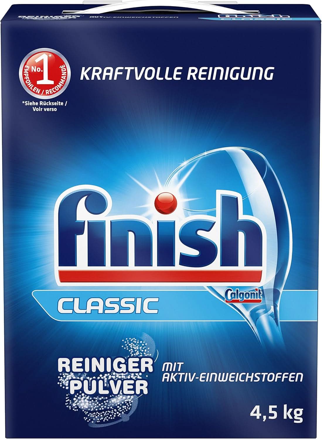 Detergent pudră Finish Classic, fără fosfați - pentru un rezultat strălucitor la spălarea vaselor Detergenti Bucatarie Naty Shop