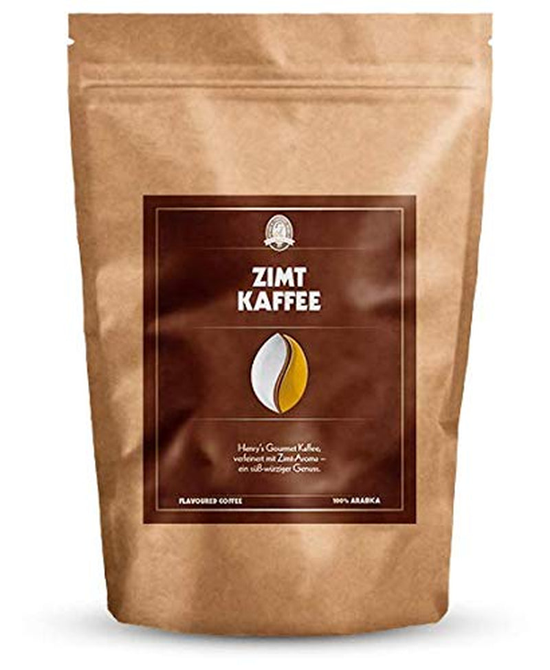 Cafea cu scorțișoară Henry's 500g - Cafea gourmet rafinată cu cele mai fine arome - prăjită artizanal - boabe de cafea premium