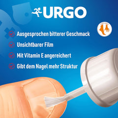 Urgo - Stop Red Nails - átlátszó, keserű ízű körömlakk - harapott és sérült körmökre és hüvelykujjszopásra - 3 éves kortól - 9 ml - 40 alkalmazás