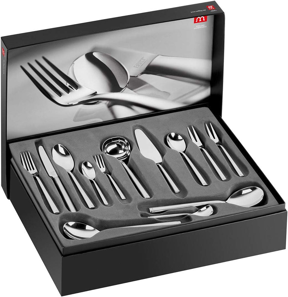 ZWILLING Senses 68 részes evőeszköz készlet 12 darab 18/10 rozsdamentes acél/prémium penge acél matt felületű ezüst Naty Shop