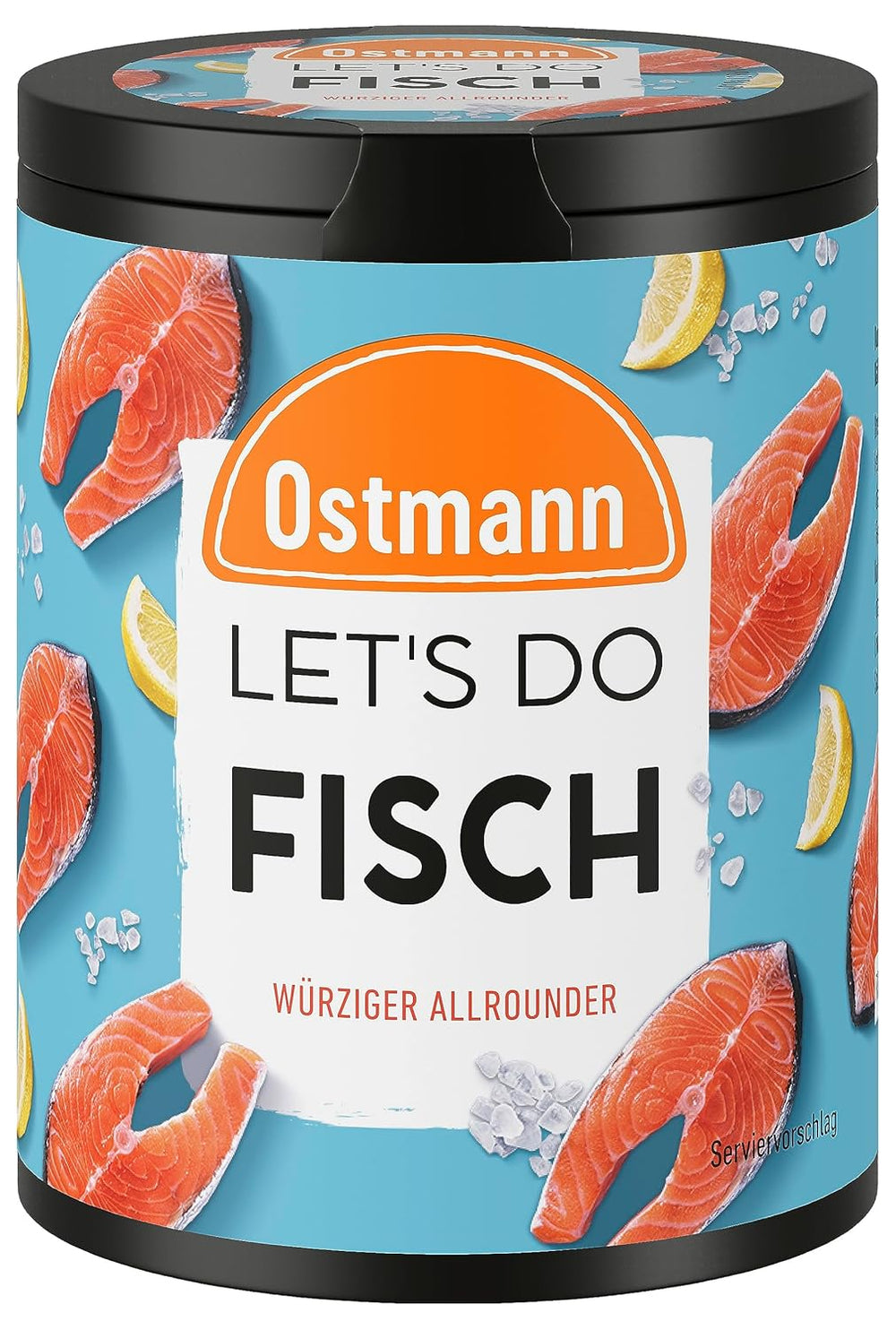 Ostmann Gewürze – Csináljuk a Fisch Allroundert | Gewürzsalz für Bratfisch, Flammlachs und Meeresfrüchte | Würziger Allrounder mustárral, citrommal és kaporral | 85 g Metalldose recyclebarban