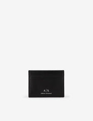Armani Exchange Bărbați din piele netedă cu logo Accesoriu de călătorie-înveliș titular de card, negru Portofel Barbati Naty Shop