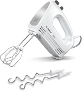 Bosch Hausgeräte Handrührer Clevermixx MFQ24200, 2 Rührbesen, 2 Spülmaschinengeeignet, 4 Stufen, Leicht, Leise, 400 W Weiß/Edelstahl Kitchen Naty Shop