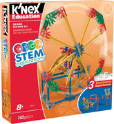 MINT-Forschung Getriebe-Baukastenset, K'NEX Bildung, Basic Fun, 79318, Lernset mit 3 funktionierenden Designs, Technik für Kinder, Konstruktionsspielzeug für Jungen und Mädchen Ab 8 Jahren