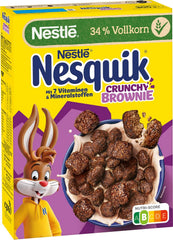Nestlé NESQUIK ropogós brownie, ropogós reggeli gabonapehely csokoládéchipsszel és innovatív forma az extra ropogósság érdekében, 7 db-os kiszerelés (7 x 300 g)