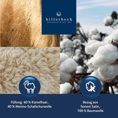 Billerbeck E48 Kairo paplan - Nyári paplan - 135 X 200 Cm - Hűsítő paplan - 60% teveszőrből 40% szűz gyapjú Paplanok és paplanok Naty Shop