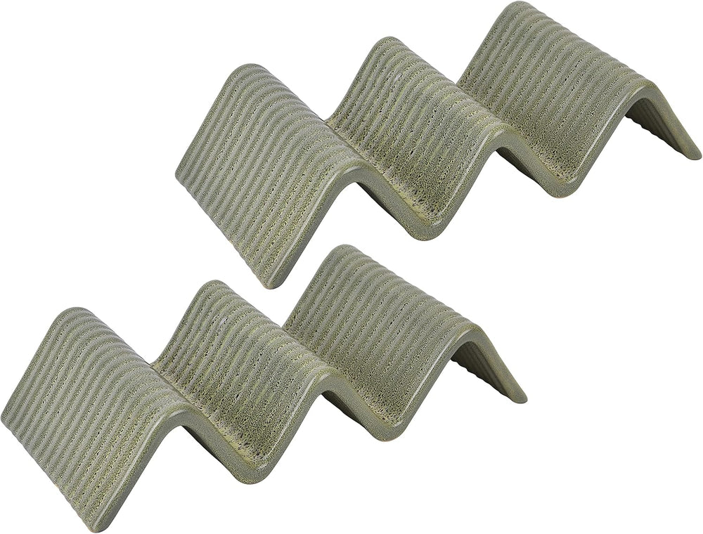 CreaTable, 33984, seria Street Food, set de veselă pentru 2 persoane, suport Street Taco 2 din gresie, potrivit pentru mașina de spălat vase și cuptorul cu microunde, producție de calitate