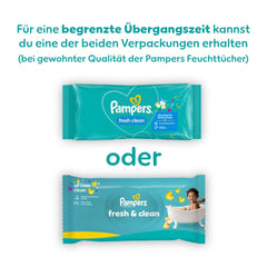 Pampers Fresh Clean nedves törlőkendő, 15 csomag 80 törlőkendő, összesen 1200 törlőkendő, könnyű illat, kézre és arcra is alkalmas