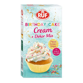 RUF Birthday Cake Cream, pudră de cremă cu aromă de vanilie și caramel și decor colorat, 110 grame Glazuri si Decor Naty Shop