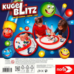 Noris 606064480 Kugelblitz, jocul de acțiune rapid ca fulgerul cu efect de învățare în diverse variante de joc, de la 4 ani