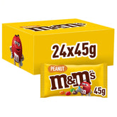 M&M földimogyoró csokoládé ömlesztett csomag 24 x 45 g csokoládé mogyoró ízű lencse csokoládé ajándék (1080 g) Ideális futball témájú csemegeként