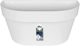 Jardinieră de perete elho Loft Urban 40 - Jardinieră pentru balcon și utilizare în exterior - Ø 39,3 x H 18,8 cm - Alb/Alb