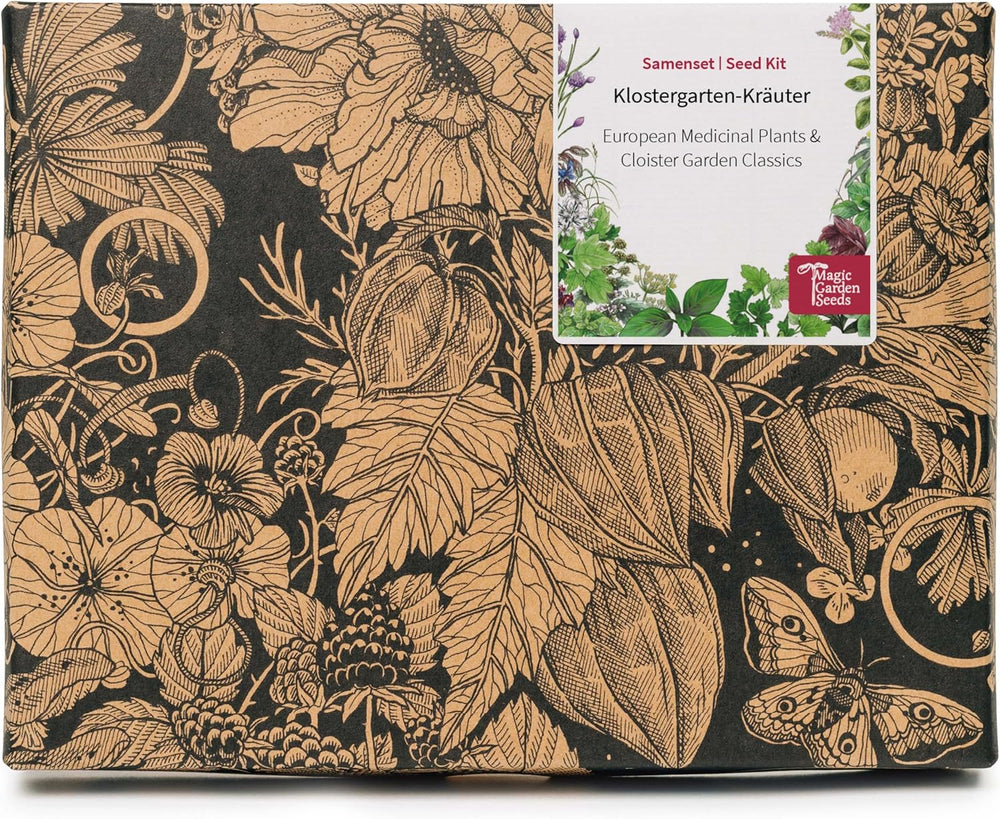 Magic Garden Seeds - Klostergarten-KrĂ€uter Samen Geschenkset - Samen Geschenk Set Mit 11 Heil- Und KĂŒchenkrĂ€utern - Ringelblume, Hopfen, Johanniskraut, Lavendel, Kamille, Baldrian Uvm
