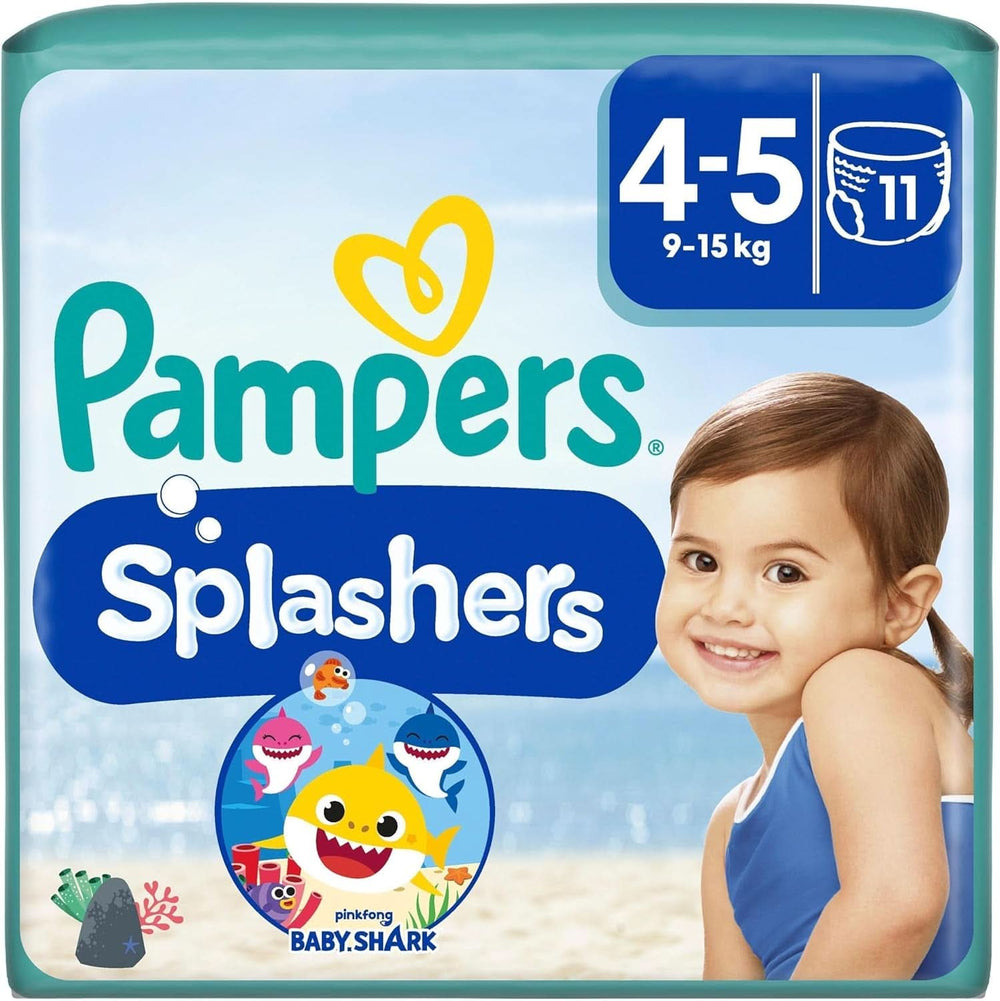 Pampers babapelenka 4-5-ös méret, Splashers, Naty Shop eldobható fürdőpelenka a biztonságos vízvédelemért Anya és baba 4-5 (11 db)