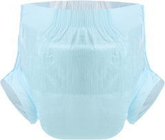 CutiePlusU felnőtt pelenkák, 10 csomag eldobható inkontinencia bugyi hurkokkal nőknek és férfiaknak, maximális nedvszívó képességgel éjszaka - kék (nagy méret, 94-119 cm)