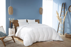 Abeil Couette Douceur Et Fraicheur Blanc Quilt Feran Ice puha és friss, fehér, 240 x 260 cm, poliészter, 240 x 260 Paplanok és paplanok Naty Shop