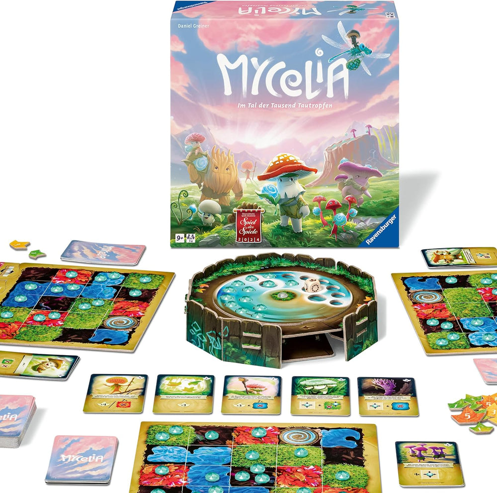 Ravensburger 27489 - Mycelia - Családi fedélzetépítő játék, társasjáték felnőtteknek és 9 év felettieknek - Egyszerű stratégiai játék 1-4 játékos számára