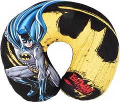 DC Comics Soft Batman Car Travel Neck Cushion Child Safety Comfort Superhero Bat Man, Cuscino Da Viaggio Auto, Light Blue, One Size Perne calatorie Naty Shop Titlu implicit