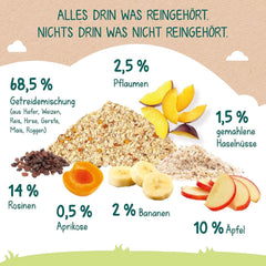 Milupa copii muesli fructe fine - cereale mic dejun muesli de la 1 la 3 ani, fara adaos de zahar, 4 x 400g Mama si Copilul Naty Shop