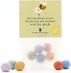 Humorvolles Geschenk: 5 Bunte Blumenmurmeln | Farbenfrohe Seedbombs Mit Wildblumensaatgut | Als Dankeschön, Gastgeschenk & Kleine GrĂŒĂe FĂŒr GĂ€rtner | 100% Ăkologisch Und Mind. 2 Jahre Haltbar