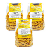 Paste italiene din năut organic, formă penne, paste proteice din făină de năut 100% organică, bogate în fibre, vegane, fără gluten, pachet de 3 pachete x 350g
