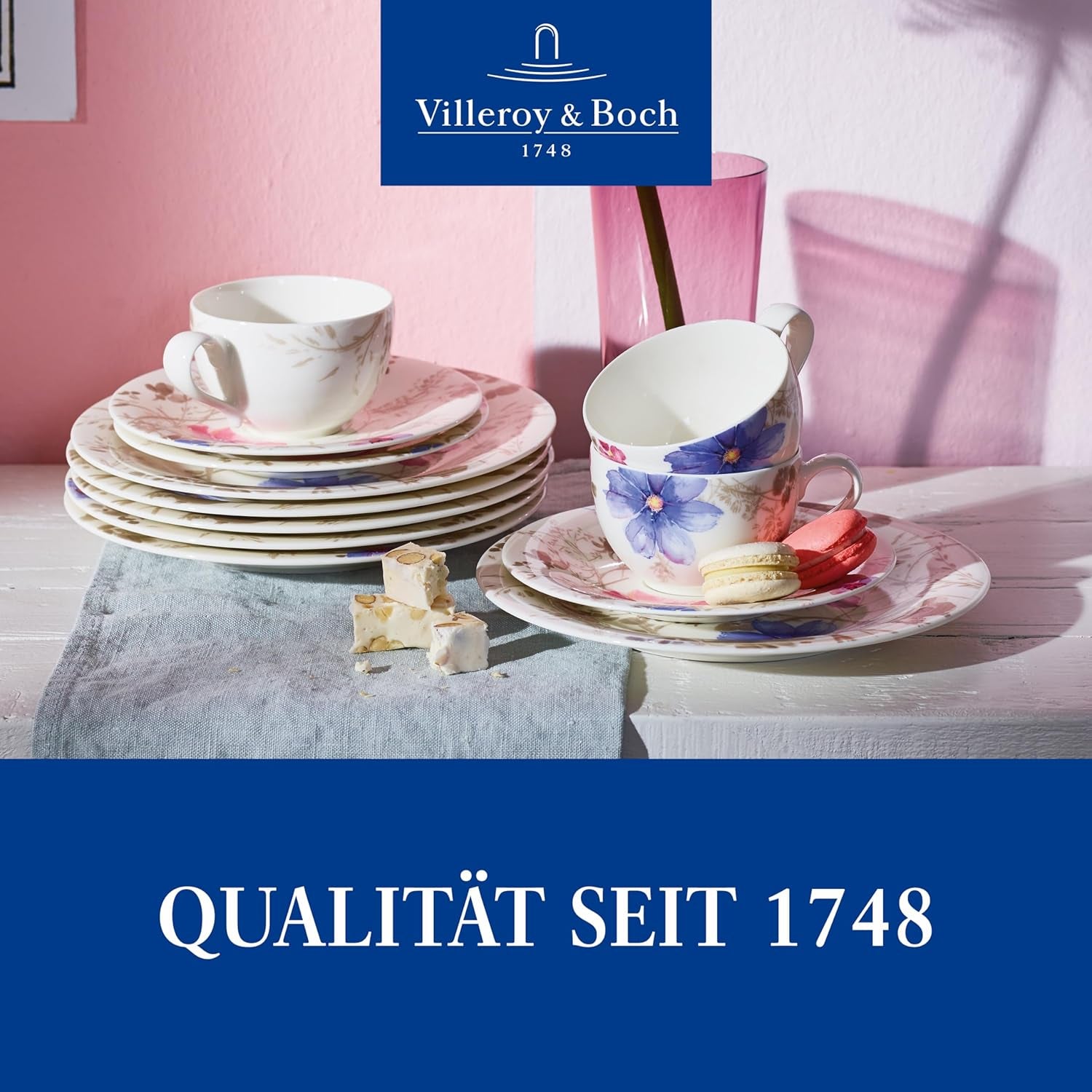 Villeroy & Boch - Mariefleur Gris Set de cafea sau mic dejun din porțelan premium Seturi vesela masa Naty Shop