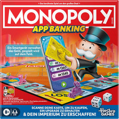 Monopoly Board Game App Banking – német változat, a klasszikus elektronikus játék modern változata 8 éves kortól, 2-6 játékos számára