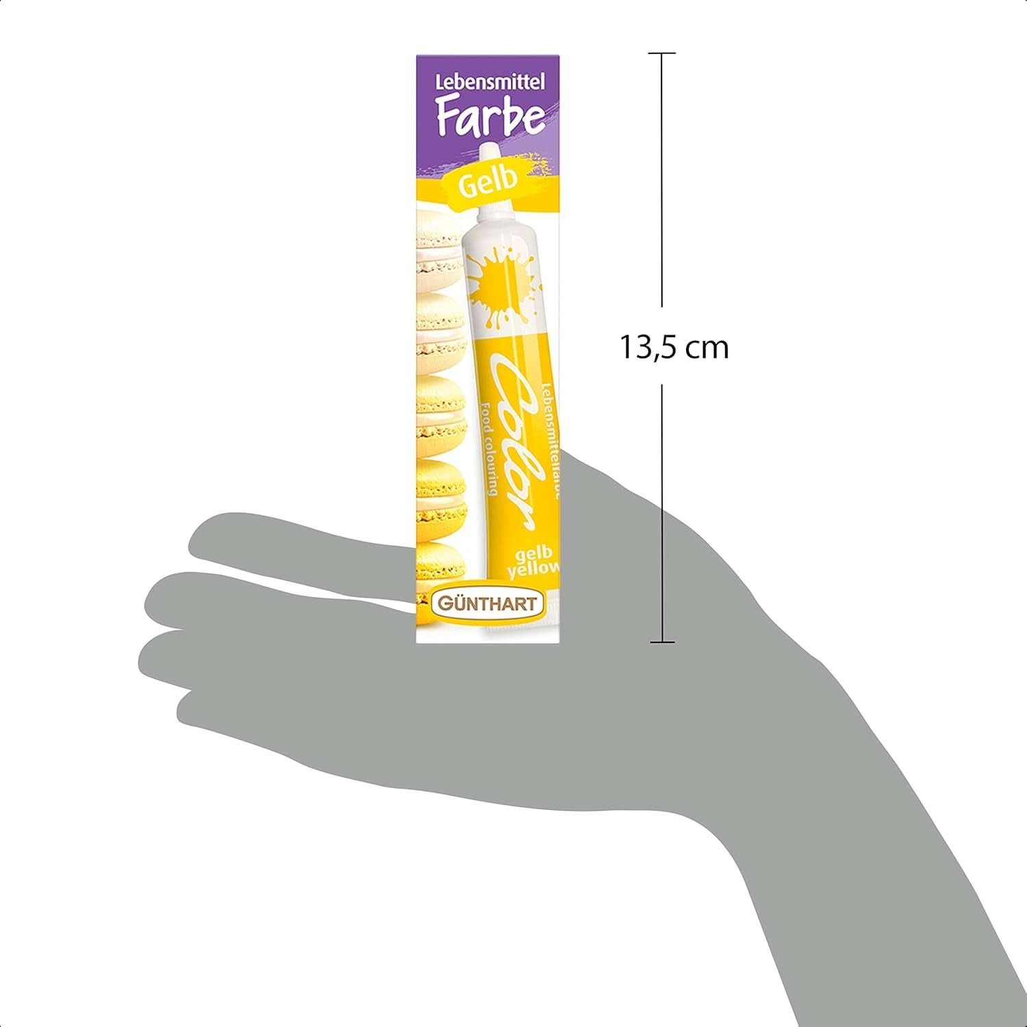 Günthart Backdecor 20 grame, Galben, ideal pentru colorarea glazurii Sprinkles Naty Shop