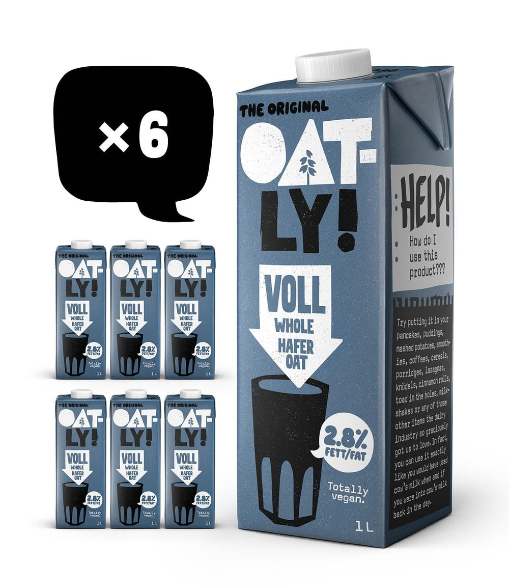 Oatly Haferdrink 2,8% Fett - Packung mit 6 (6 x 1 liter)