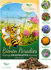 Magic of Nature Balcony Box Mix - 10g magok - Méhbarát növények - Könnyen használható - Méhek paradicsoma - 5 őshonos termesztett faj - Virágládákba és ültetőgépekbe is alkalmas