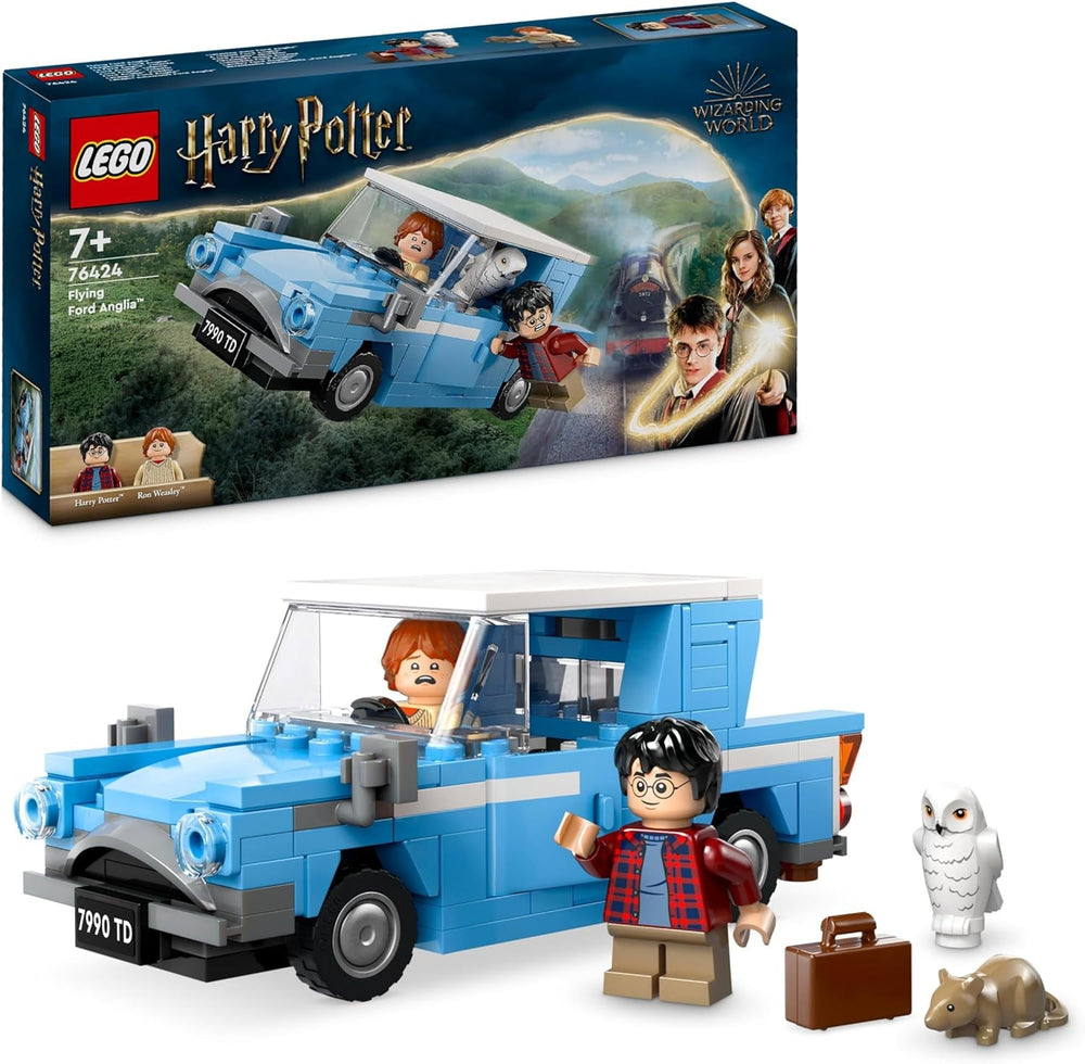 LEGO Harry Potter repülő Ford Anglia Építőjátékautó gyerekeknek Ajándék fiúknak, lányoknak és minden rajongónak 7 éves kortól 2 minifigura készlet, beleértve Ron Weasley szerepjátékot, 76424 építőkészletet Besuche den LEGO-Store alapértelmezett cím