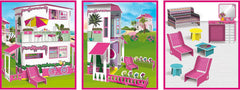 Lisciani - BARBIE babaház - Barbie Dream Villa két szintes - 3D-s ház építésre, díszítésre és tervezésre - Kreatív kézműves és építőjáték gyerekeknek 4 éves kortól Babaházak Naty Shop