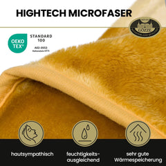 Gözze - Kényelmes takaró Premium Cashmere-Feeling, 500 G/M², 180 X 220 cm - mustáros ágyak és takarók Besuche den Gözze-Store