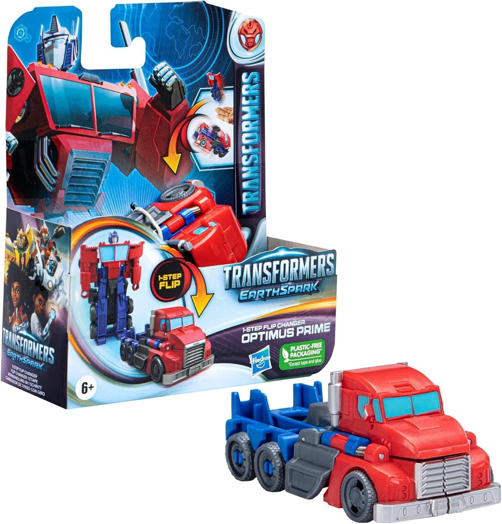 Transformers Earthspark 1-lépcsős Flip Changer Optimus Prime akciófigura (10 cm) Robotjáték 6 év feletti akciófigurák Naty Shop Alapértelmezett cím
