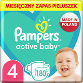 Pampers, Pelenkák 4-es méret (9-14 kg), 180 db Mother and Child Naty Shop