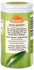 Ostmann Gewürze - Bärlauch geschnitten | Enyhébb Knoblauch-Geschmack | Für Ei- oder Reisgerichte sowie Quarkdips | 15 g Der Streudose-ban