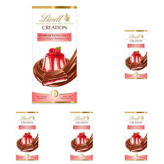 Lindt Chocolate Creation Raspberry Panna Cotta, csokoládé ajándék, csokoládészelet, 150 g (5 db-os csomag)