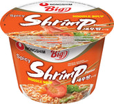 Nong Shim instant tészta garnélával, nagy tál - Koreai ramen leves - Gyors elkészítés - 115 g (1 csomag)