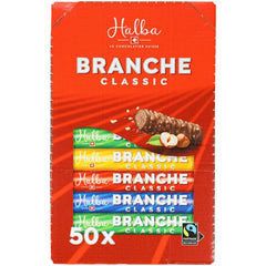 Batoane de ciocolată cu lapte Branches, pachet de 50 - Batoane de ciocolată cu lapte cu umplutură de cremă de alune - Ciocolată elvețiană - Pachet vrac de 50 de batoane ambalate individual (23g fiecare) / 1150g