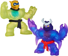 Heroes of Goo Jit Zu-Shifters Versus Pack: Liquid Gold Pantaro VS Shadow Orb Scorpius: Două figuri de acțiune super elastice și extensibile cu umplutură unică Goo și Goo, 41407 Action figures Naty Shop