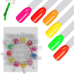 150 Stück Nail Art Tips Ring Stick, Transparent Farbe Karte Platten Nagellack Display Ring Sticks, Nagel Salon Übungen Display Nail Tips