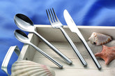 Set de tacâmuri Silke din 24 de piese, 6 persoane, oțel inoxidabil lustruit 18/0 Bucatarie Naty Shop