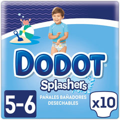 Scutece de baie Splashers, 10 bucăți, de la 14 kg, gonflabile și ușor de îndepărtat, mărimea 5