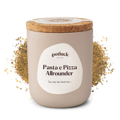 Potluck | Tészta és Pizza Kräuter | Gewürzzubereitung im Keramiktopf | 40g | Vegán, gluténmentes és természetes alapanyagokból