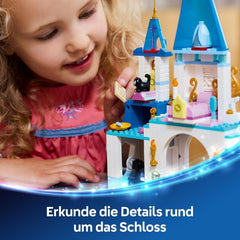 LEGO Ç€ Disney Princess Castle Hamupipőke és lovas kocsi, szett 6 éves kor feletti lányoknak, Fantasztikus játék Hamupipőke hercegnővel és Herceg bájos mini babákkal, ajándékötlet Disney rajongóknak 43275 Építőkészlet Beuche den LEGO-Store