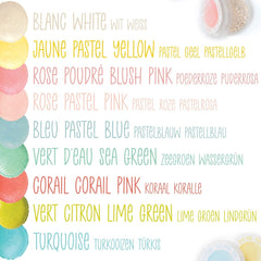 Scrapcooking - Set 9 coloranți alimentari pastel - Albastru, Galben, Coral, Roz, Turcoaz, Verde Lămâie, Alb, Verde Aqua, Roz pudră - Pudră colorantă comestibilă pentru prăjituri, brioșe, macarons - 4272