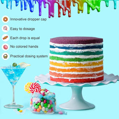 Colorant alimentar, 7 x 12 ml, colorant alimentar lichid foarte concentrat. Set de culori, pentru colorarea aluatului, băuturilor, aromelor, săpunurilor, slime-ului. Decorațiuni pentru torturi, articole de copt (84 ml)